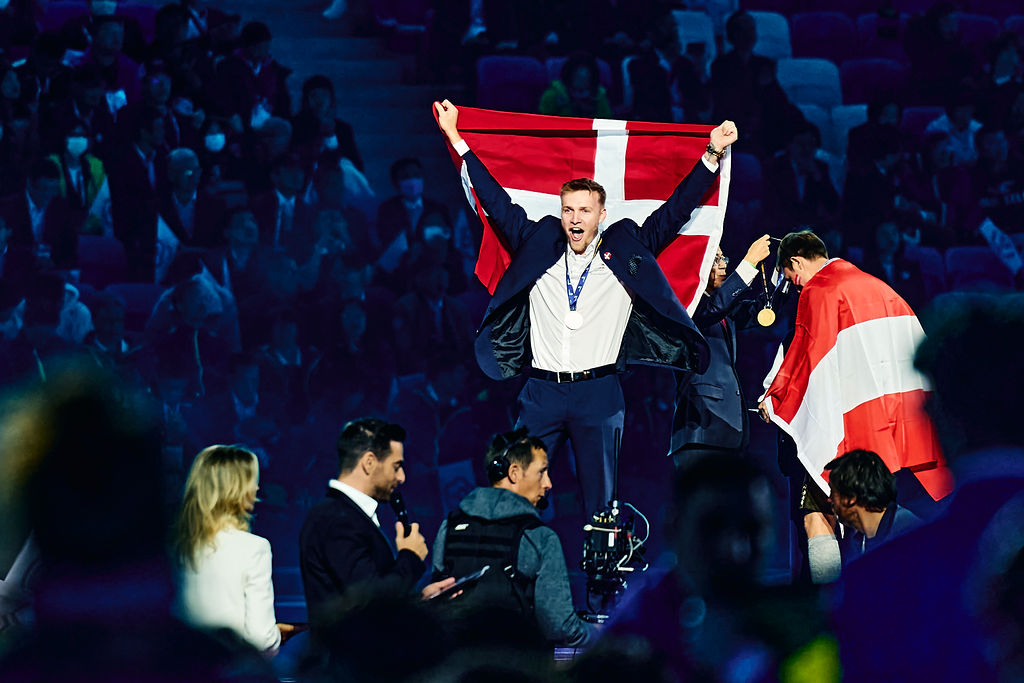 Kristian Bak Hansen, Danish gold medal winner, Wall and Floor Tiling, WorldSkills Lyon 2024.